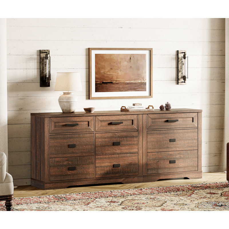 Laziza 9 - Drawer Dresser, Rustic Brown