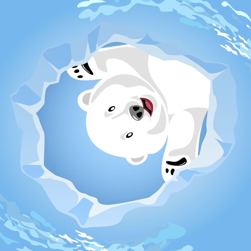 Polar Bear by Exxorian - Wrapped Canvas Print, 91cm H x 91cm W
