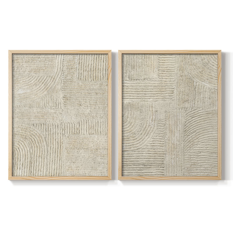 «Sandstone Pastures I», reproduction encadrée de qualité supérieure - prête à être accrochée - aucun clou requis - aucun clou requis