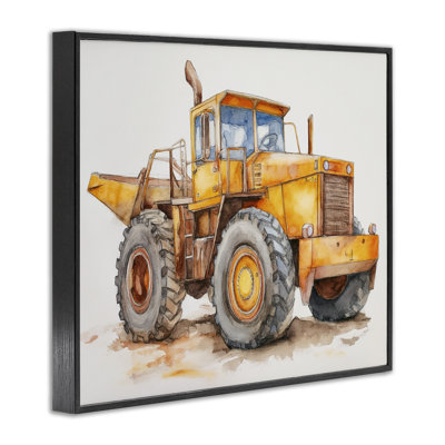 «Construction Truck Whimsicality», giclée encadrée, design par Steve Hunziker