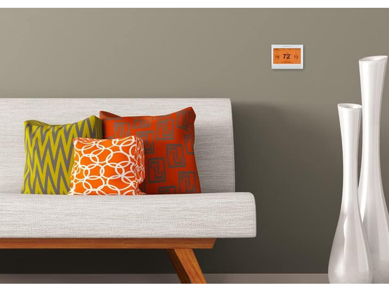 Smart Colour Thermostat Energy Star Wi-Fi Programmable Touchscreen Alexa Ready - C-Wire Required, Not Compatible with Line Volt Heating