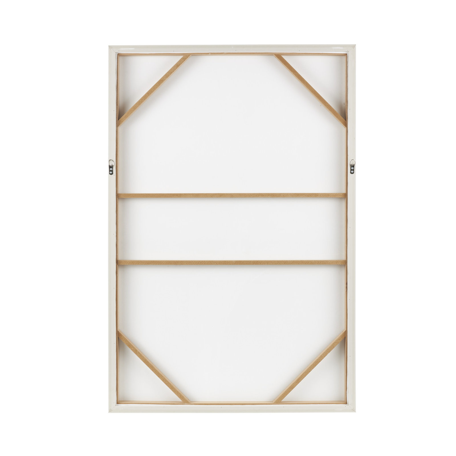 Adah Framed On Wood Minimalistic, White