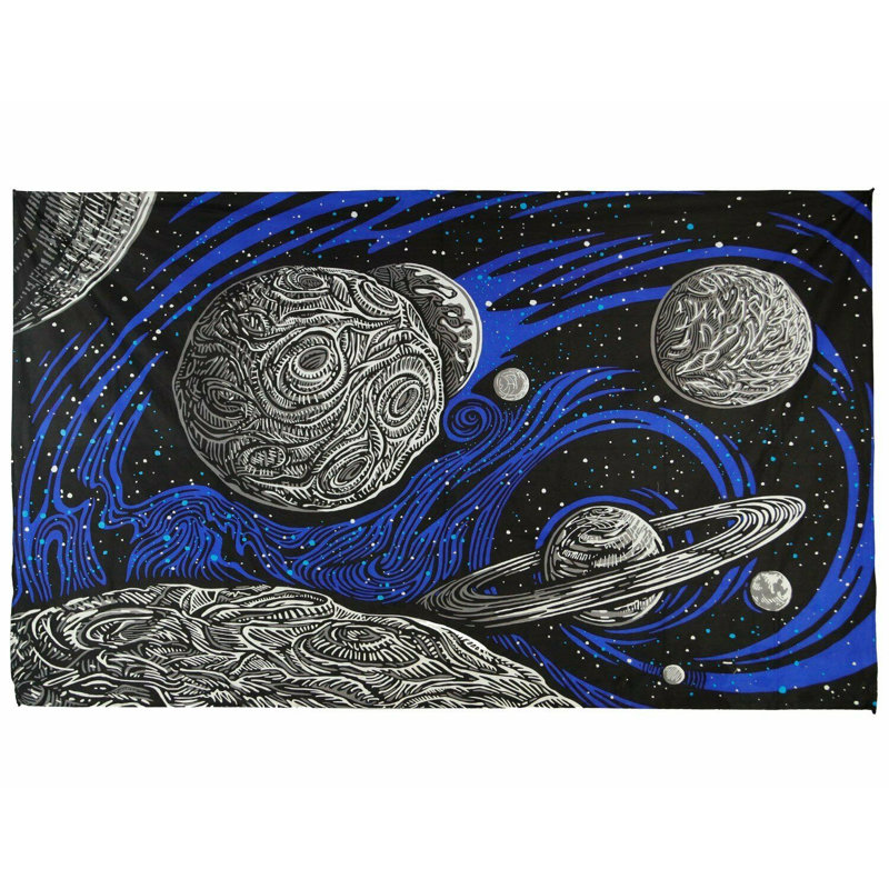 Tapisserie céleste céleste en coton 3D, 30 po x 45 po