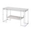 Console rectangulaire avec design contemporain, finition chêne et base traîneau, profondeur de 16 pouces, hauteur 30, cadre de salon moderne, l 47 po x P 16 po, pour l'espace principal, tablette ouverte
