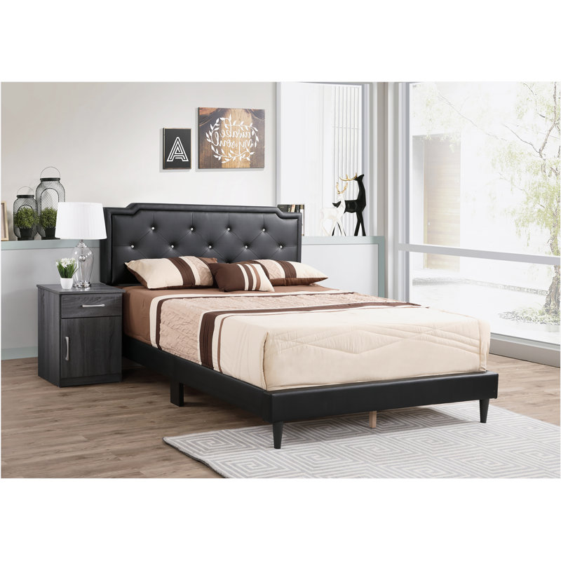 Dierking Upholstered Standard Bed, Queen, Gray