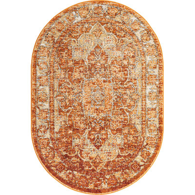 Tapis traditionnel orange Marjelle