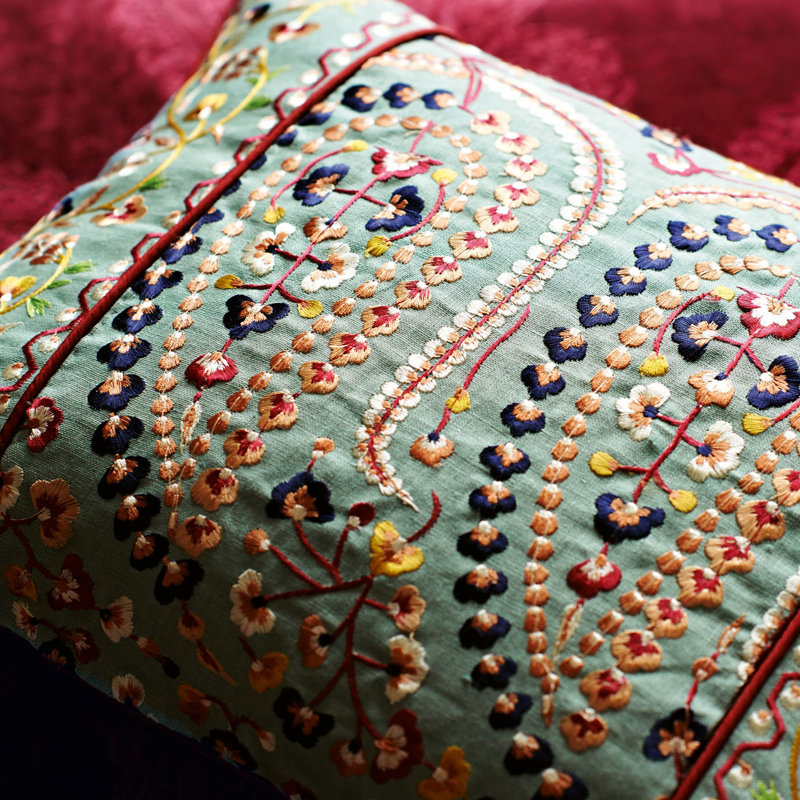 Jayshree Fabric, Celadon/Multi
