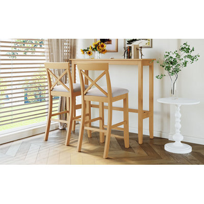 Ensemble de coin-repas de style ferme en bois de 48 po Farmhouse