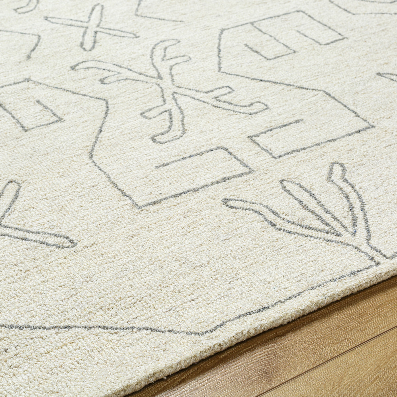 Milada Hand-Tufted Geometric Rug, Rectangle 2' x 3'