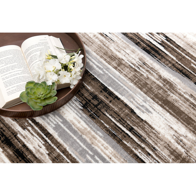 Barrville Abstract Indoor Rug, Rectangle 6'6" x 9'4"