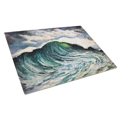 Big Blue Wave Glass Cutting Board