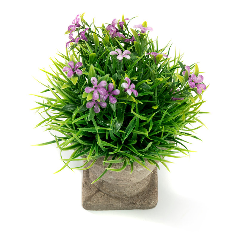 6.3'' Faux Flowering Grass in Pot