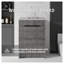 Meuble-lavabo autoportant de 24 po avec lavabo au fini gris, portes à fermeture en douceur, armoire de rangement en contreplaqué