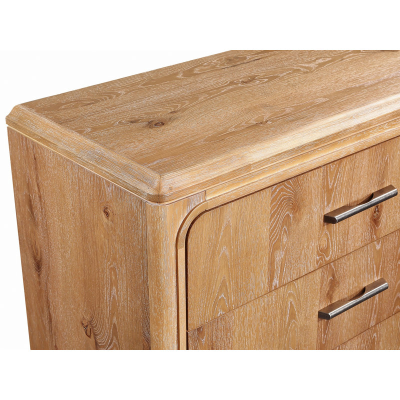 Commode décorative, commode en bois avec cinq tiroirs et poignée en métal pour la chambre à coucher