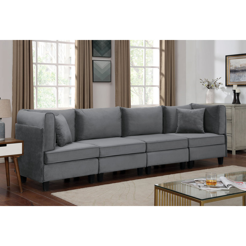 Timea 120'' Round Arm Modular Sofa