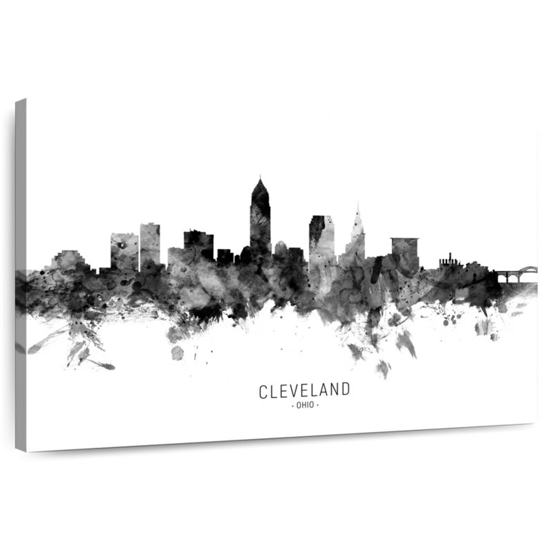 Skyline de Sirci Cleveland, Ohio III, H 24 po x l 36 po