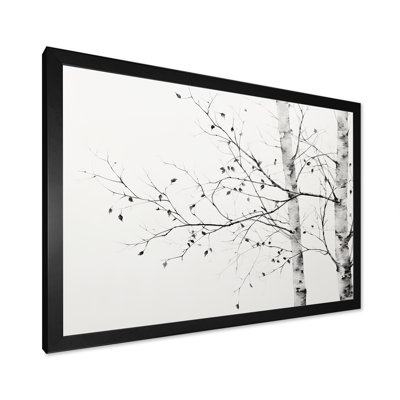 Arbre gris minimalisme bouleau II sur toile
