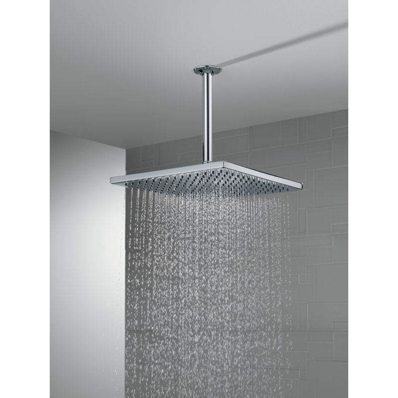 Rain Fixed Shower Head with H2Okinetic Technology, Chrome