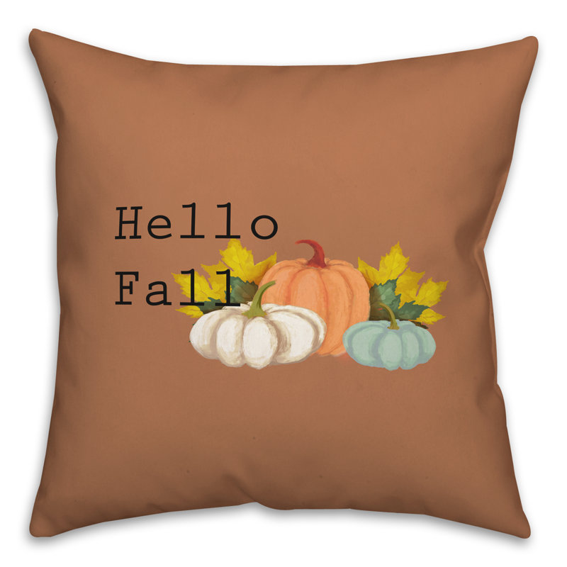 Housse de coussin Hello Fall, 20 po x 20 po