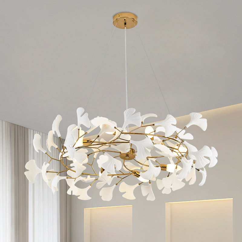 1 - Light Chandelier, 15.7" H x 23.6" W x 23.6" D