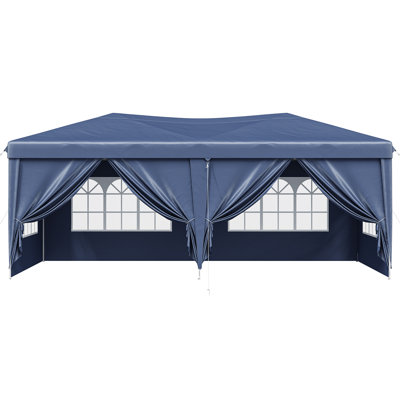 Pop Up Canopy Tent – Outdoor Shelter With Removable Sidewalls & Adjustable Height For Camping, Backyard