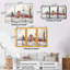 Calm Red Barn In Winter II - ensemble d'art mural sur toile Farmhouse-226437331-226437334