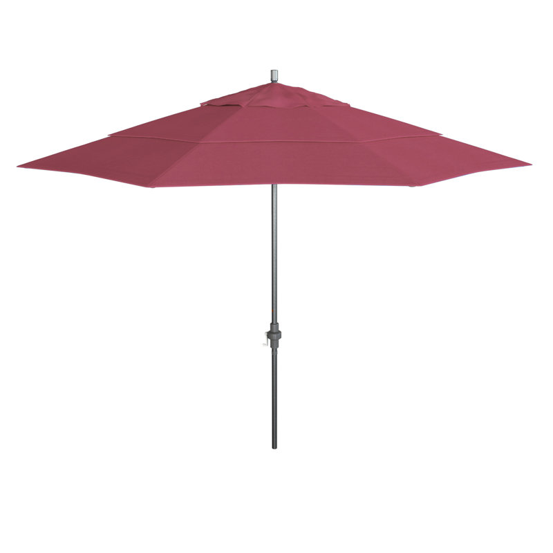 Parasol de marché 11 pi Fayean, Toile Sunbrella® rose vif
