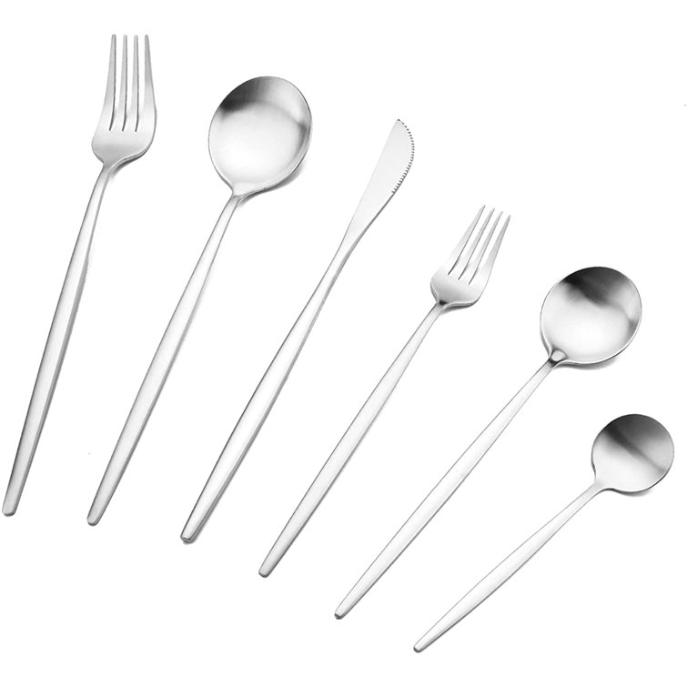 Black Silverware Set,10-piece Stainless Steel Flatware Cutlery Set
