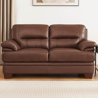Causeuse en cuir véritable Ridhay Hufnagel