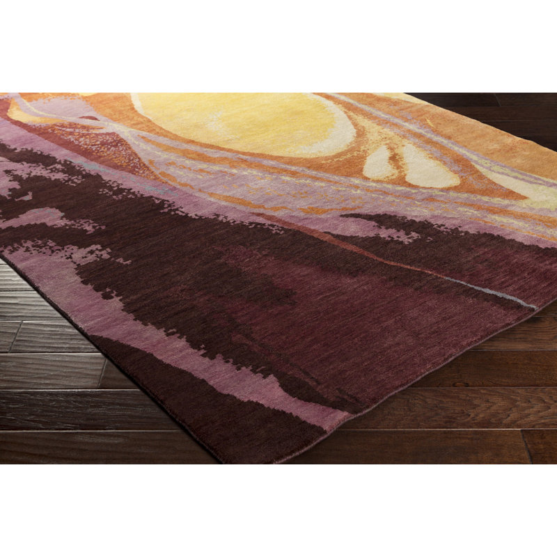 Bender Wool Abstract Indoor Rug, Rectangle 6' x 9'
