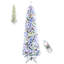 Épinette de Noël enneigée avec télécommande et lumières DEL multicolores blanc chaud-105426458