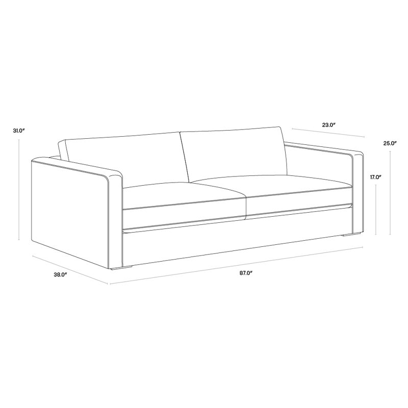 Adrian Sofa, Belfast Heather Gray
