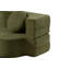 Canapé-lit 2 en 1 pliant avec coussin, canapé-lit simple, causeuse pour plancher et futon, canapé-lit pliant en mousse pour le salon, les invités, le bureau, un appartement, aucun assemblage requis, vert