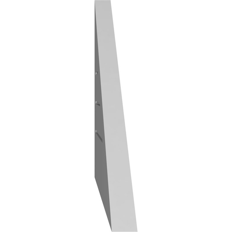 Triangle Left Side Surface Mount Urethane Functional Gable Vent Pitch, Primed, 16.625" H x 20" W x 1.5" D