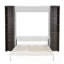 Lit escamotable peu encombrant avec portes de rangement et système de levage hydraulique pour la vie moderne-862184634