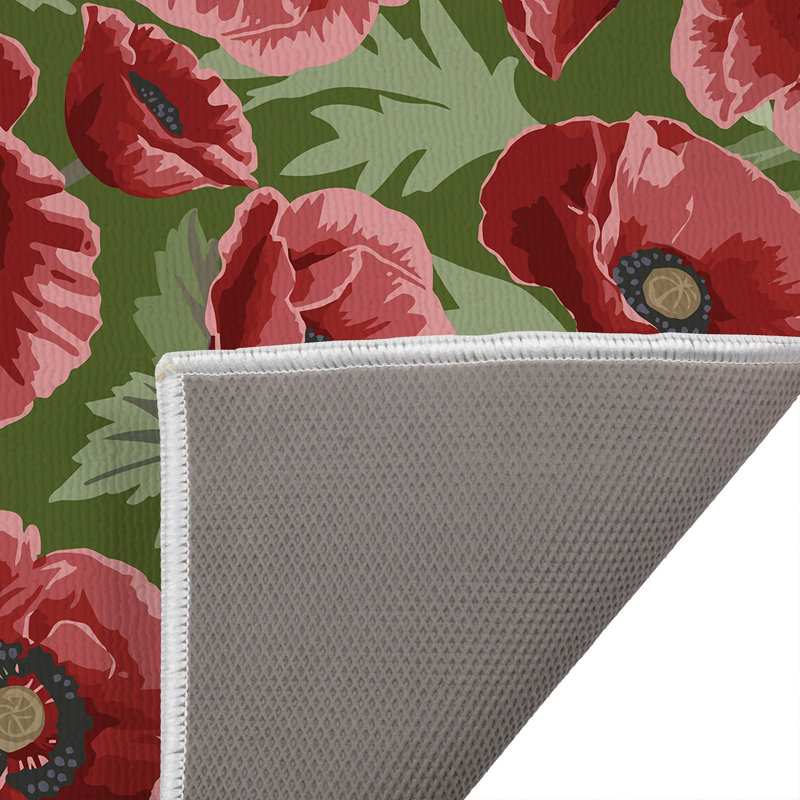 Poppie Decorative Outdoor Doormat, Evergreen, 34" W x 21" L