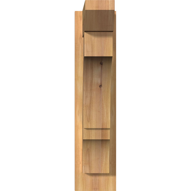 Persienne balboa à lattes en bois rustique, P 16 po x H 24 po, Cèdre rouge occidental l 7 1/2 po (lisse)