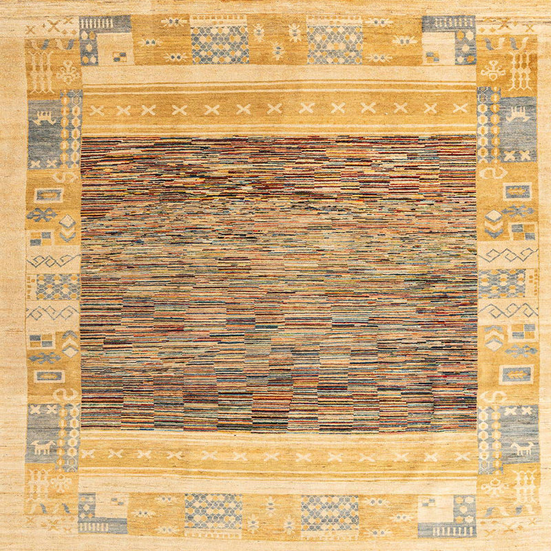 Tapis abstrait moderne 4232, Carré 5 pi