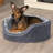 Two-Tone Fur & Suede Oval Pet Bed-68640055