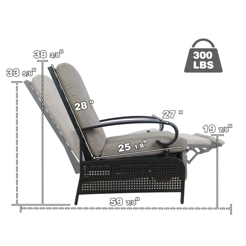 Méridienne inclinable et réglable Kozyard, Beige