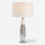 Lampe de table blanche et argentée Akshaye