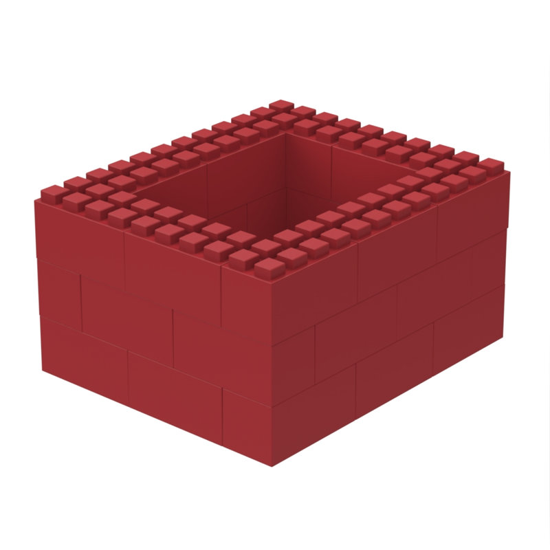 Table basse extensible, Rouge