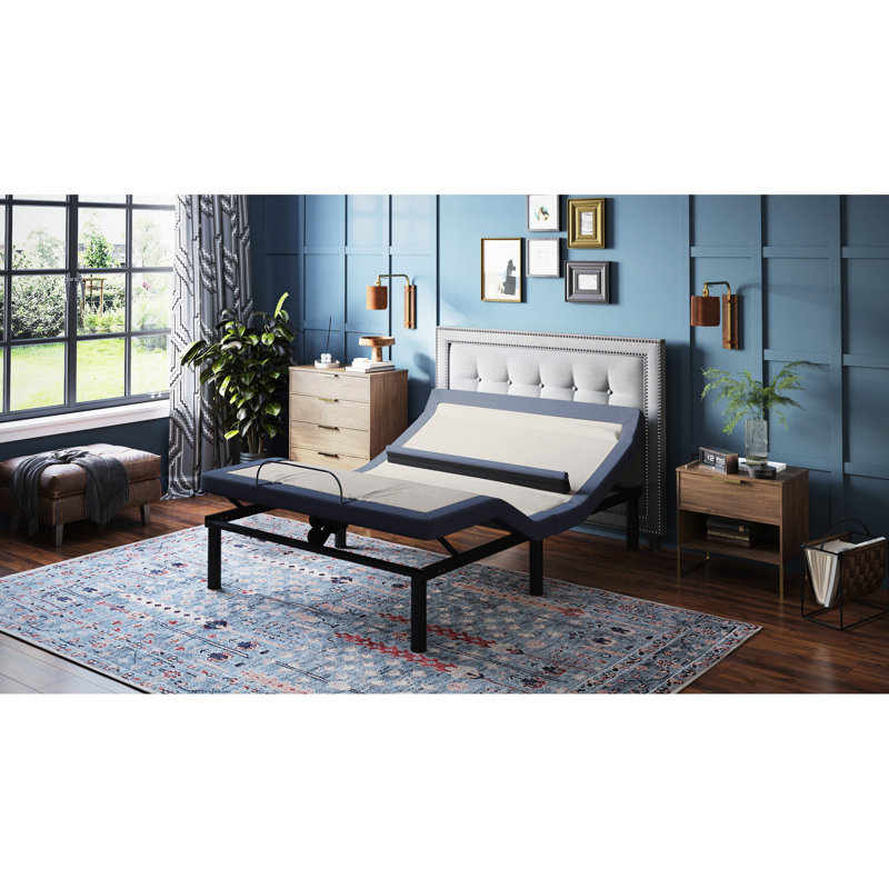 Lit simple TG réglable - inclinaison de la tête / du pied, positionnement lombaire, 3 massages d'intensité, DEL sous le lit, télécommande de la lampe de poche avec réglage de la tête et des pieds, fonction de mémorisation