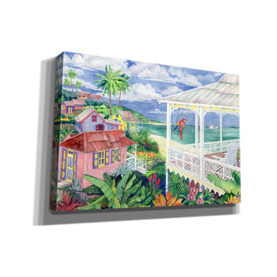 Bay Bay Home ™ «Bay Caribe» par Paul Brent, art mural sur toile, 18 po x 12 po