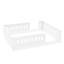 Lit plateforme en bois pleine grandeur avec garde-corps, blanc-1706181284