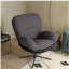 Chaise décorative pivotante à 360 °, fauteuil en velours moderne, base en cuir et métal noir-886249163