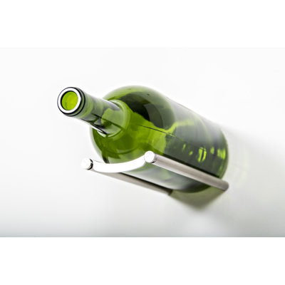 1 Bottle Wall Mounted Wine Bottle & Glass Rack