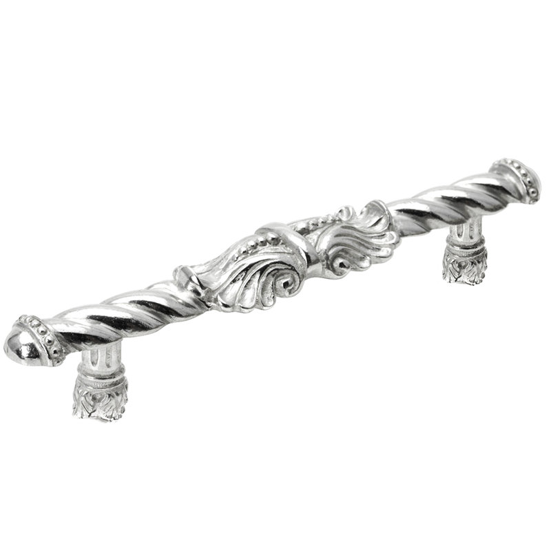 Acanthus large pull Romanesque style, 5", Chrome
