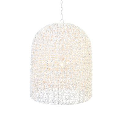Arleigh 1 - Light Whitewash Dome Pendant