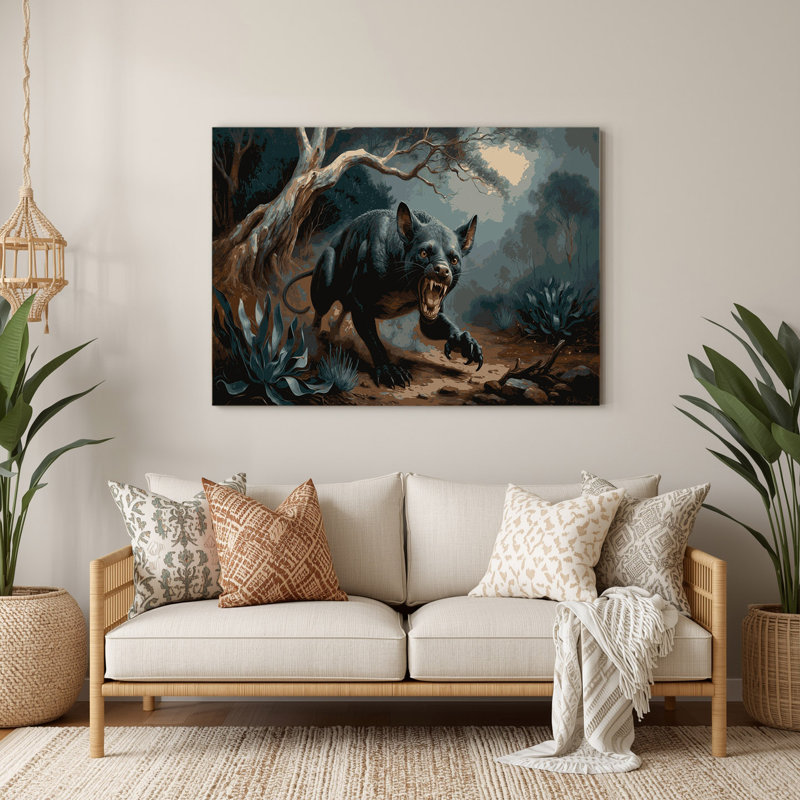 Faune, art mural brun en métal, H 8 po x l 10 po